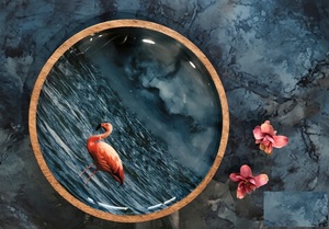 Hot Selling Design Wood Enamel Printed Platter Wooden Platter wooden Tray Enamel Tray Printed Platter at very best factory Price - Product Image 2