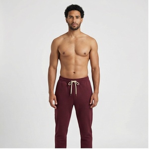 กางเกงกีฬาผ้าเกล็ดปลาเทอร์รี่สำหรับผู้ชายกางเกงลำลองทรงหลวมแบบเรียบง่ายใส่สบายสำหรับผู้ชายฤดูหนาว - Product Image 1