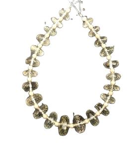 ลูกปัดอะมีทิสต์สีเขียวธรรมชาติเกรด AAA คุณภาพดี 1 เส้น จำนวน 23 เม็ด รูปทรงรอนเดลเหลี่ยมเพชรพลอย ขนาด 8-14 มม. สำหรับทำเครื่องประดับแฮนด์เมด - Product Image 1