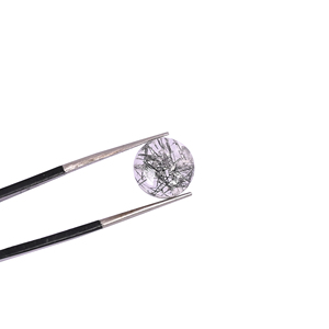 Rutil noir naturel 3,6 carats 10 mm Forme ronde Pierre précieuse en vrac certifiée - Product Image 1