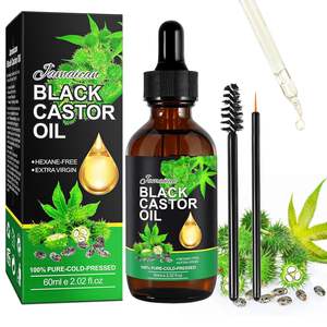 Huile de ricin noire jamaïcaine pour la croissance des cheveux et les soins des cils, fabricant exportateur en gros d'Inde au meilleur prix - Product Image 1