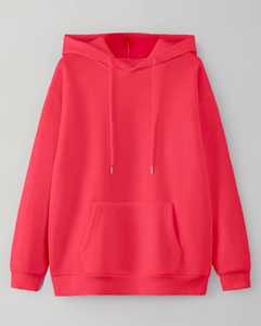 Sweat-shirt à capuche en molleton noir pour homme, coupe classique, couleur unie, hiver, 100% coton respirant, ODM - Product Image 2