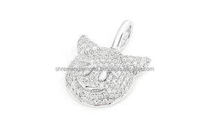 SHRAMAN 10K Or Rose Massif Tendance Personnalisé Pendentif Diamant de Laboratoire Sertie Façon Visage de Diable Bijoux Breloques Hip-Hop Unisexe - Product Image 2