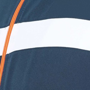 Survêtement pour homme bleu marine à blocs de couleur, manches longues, col rond, fermeture éclair, coupe sportive, respirant, pour l'automne - Product Image 5