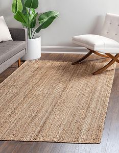 Tapis en jacinthe d'eau de haute qualité, tissés à la main, naturels - Product Image 2
