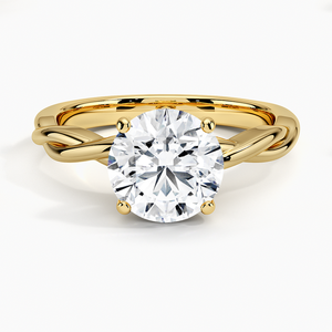 แหวนเพชรทรงเดี่ยวแบบเกลียว ดีไซน์หรูหราด้วยลวดลายที่สานเข้าด้วยกันอย่างลงตัว - Product Image 3