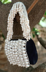 New Arrival Stunning Handmade Embossed Heavy Pearl <b>Work</b> Multi Color Bridal Evening Clutch Purse <b>Women</b> Purse Pearl <b>Work</b> Sling <b>Bag</b> - Product Image 2