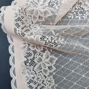 Bande de dentelle extensible florale 23 cm en Spandex et Nylon, tissu de soutien en maille warp pour bande de soutien-gorge, lingerie, robes et vêtements de mariée - Product Image 3