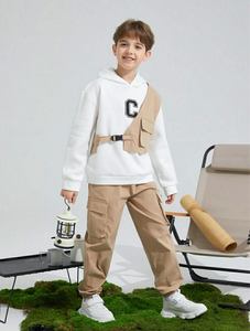 Ensemble sweat à capuche tactique et pantalon cargo pour garçons, 2 pièces, tenue d'aventure Urban Explorer ou Techwear Lite - Product Image 3