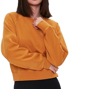 Sudadera Amarilla OEM de Última Moda, Colores Brillantes para Mujer, Personalizada para Uso Casual, 100% Algodón - Product Image 1
