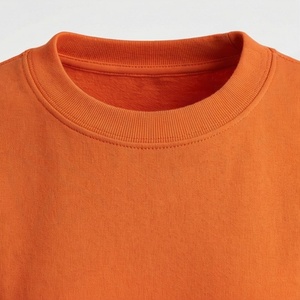 Ensemble de shorts tricotés 2 pièces orange pour femmes, col rond, manches courtes, coupe ample, couleur unie, décontracté, printemps-été - Product Image 4