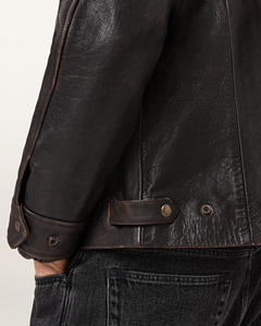 Men's Genuine <b>Leather</b> <b>Jacket</b> Turn-Down Collar Zipper Closure Casual <b>Winter</b> Style Customized Windproof Heated Waterproof Premium - Product Image 6