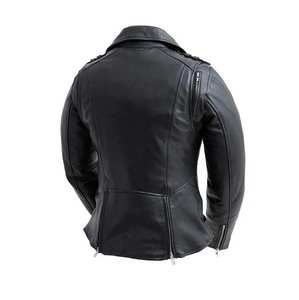 Veste en cuir florale brodée à la main pour femmes, veste authentique avec broderie florale, veste moto personnalisée tendance - Product Image 6