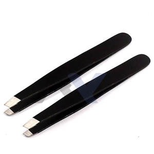 Pinzas de Precisión de Acero Inoxidable para Vello Encarnado, 2 Piezas, Negras, Micro Grip, Diseño Innovador, para Extensión de Pestañas - Product Image 3