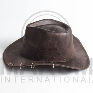 Sombreros de Vaquero al por Mayor de Cuero Genuino de Alta Calidad con Banda de Cordón Redonda, Estilo Clásico, Ala Ancha, Unisex, para Deportes de Verano - Product Image 4