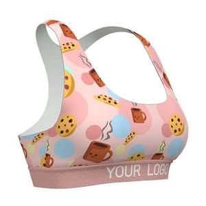 Soutien-gorge de sport personnalisé à dos nu pour femme, imprimé, haute qualité, avec support frontal élevé, idéal pour le yoga et le fitness, vente en gros sous marque privée - Product Image 3