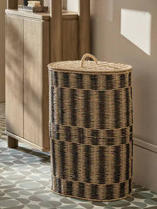 Cesta de Almacenamiento Ecológica Hecha a Mano de Hierba Marina Sin Tapa – Organizador Tejido Natural de Vietnam, Venta al por Mayor OEM ODM - Product Image 5