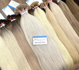 Extensiones de cabello humano de punta plana de queratina virgen de alta calidad a todo color y longitud de 8 a 40 pulgadas - Product Image 6