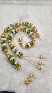 Guirnalda Colgante de Flores Artificiales de Peonía y Jazmín con Borlas de Perlas para Decoración de Bodas, Templos, Pooja y Entrada del Hogar - Product Image 6