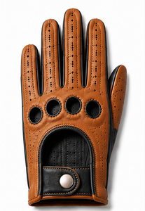 Gants de conduite thermiques imperméables en coton et cuir véritable pour hommes et femmes, compatibles avec les écrans tactiles, respirants, doublés, antidérapants, pour l'hiver, la voiture et le vélo - Product Image 3