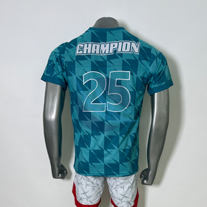 เสื้อยืดคอกลมผู้ชายคุณภาพสูงแบบซับลิเมชั่นสำหรับแฮนด์บอล แห้งเร็ว ระบายอากาศได้ดี เหมาะสำหรับกีฬา ฟุตบอล และซอคเกอร์ - Product Image 4