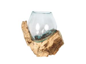 Cuenco de cristal fundido para acuario sobre madera flotante, cuenco redondo de cristal de 1.5L para decoración del hogar en interiores - Product Image 6