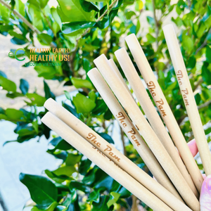 Tubes à boisson en bambou naturel creux pour café et jus, logo personnalisé, fournitures hôtelières, Vietnam - Product Image 1