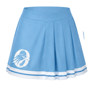 Light Blue <b>White</b> Sublimated Cheer <b>Long</b> Sleeve Uniform Set Pleated <b>Skirt</b> Athletic Team Sportswear Training Practice Performance - Product Image 5