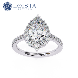 Anillo de Diamante de Laboratorio con Corte Pera Personalizado, 0.35 Quilates, Solitario, Oro de 18k, Anillo de Compromiso y Boda, Diamante Cultivado en Laboratorio - Product Image 2