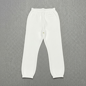 Pantalon de survêtement en coton blanc pour homme, taille élastique, décontracté, avec poches, tricoté mi-lourd, idéal pour l'automne - Product Image 6