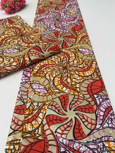 Tissu en coton 100 % imprimé wax sud-africain en gros, motif audacieux pour vêtements, artisanat et accessoires - Product Image 6