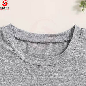 Haut court en coton de haute qualité pour femme, décontracté, écologique, col rond, respirant, manches courtes, été, couleur unie, logo personnalisé - Product Image 3