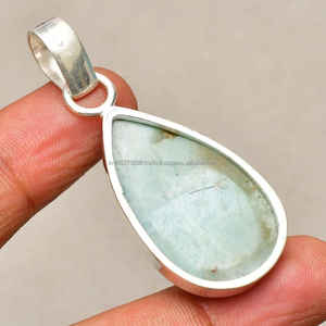 Colgante hecho a mano de Plata de Ley 925, collar curativo bohemio, regalo de piedras preciosas ovaladas llamativas para ella, colgantes finos - Product Image 3