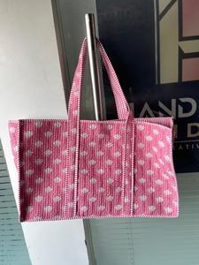Cotton Pink Printed Tote Bag Fashionable Simple Leopard Print Pattern Tote Bag <b>Canvas</b> <b>Handbag</b> Bulk Product - Product Image 5