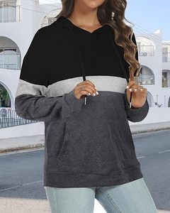 Sweat à capuche décontracté ample à manches longues imprimé pour femmes, mode streetwear grande taille - Product Image 3