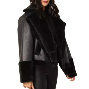 Women's Streetwear Fashion <b>Leather</b> Blouson <b>Jacket</b> Breathable Animal Print <b>Winter</b> Clothing - Product Image 2