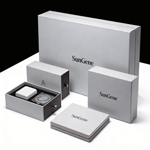 Caja de Regalo Magnética Multifuncional de Doble Capa Personalizada SunGene, Caja de Joyería de Papel Recubierto, Forma Rectangular, Mate - Product Image 2