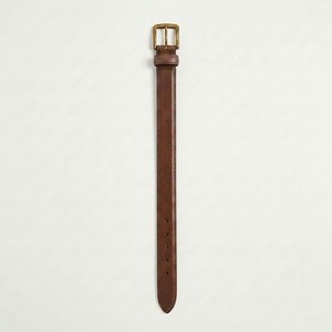 Ceinture en cuir véritable pour homme, marron, en cuir de vachette pleine fleur, boucle ardillon en laiton vintage, décontractée ou habillée, avec logo personnalisé, vente en gros, fabricant - Product Image 5