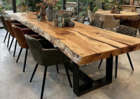 Chaises de salle à manger en gros, tables et chaises de restaurant en bois naturel, ensemble moderne de table et chaises en bois massif
