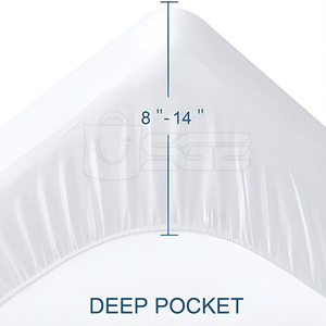Comfortable Terry Mattress Protector Bed Mat Knitted <b>Waterproof</b> Protection Smooth Terry Surface Easy Care Fabric Reusable - Product Image 5