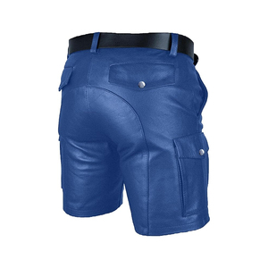 Shorts en cuir véritable OEM à motif enduit, taille personnalisée, pour l'extérieur, qualité supérieure, vente en gros, prix abordable - Product Image 2