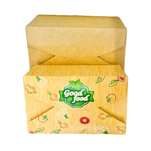 Wholesale Eco-Friendly Disposable Self Erecting Grease Leak Resistant Kraft <b>Paper</b> Cylinder Lunch Box for Food Takeout - Product Image 5