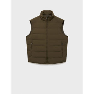 Chaleco Acolchado de Plumón para Hombre, Cálido para Invierno, con Bolsillos con Cremallera, Resistente al Viento, Chaqueta Sólida, Gruesa, Acolchada, Ligera, Transpirable - Product Image 1