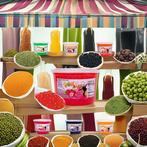 Ingredientes para Té de Burbujas Marca Pinshan, Hecho en Taiwán, Tubo de Plástico Transparente Rosa, Sabor a Fruta, Boba Explosiva, 950g 8 - Product Image 3