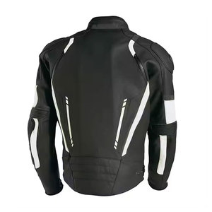 เสื้อแจ็คเก็ตหนังสำหรับขี่มอเตอร์ไซค์แบบมืออาชีพสำหรับผู้ชาย คุณภาพสูง ผลิตตามสั่ง พร้อมอุปกรณ์ป้องกันระดับพรีเมียมและแผ่นเกราะ CE - Product Image 6