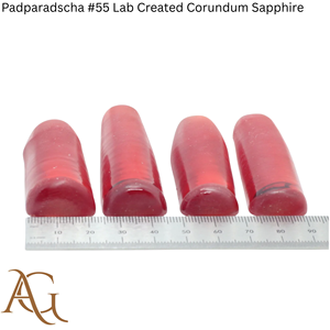 Padparadscha # 55 bolas de zafiro de corindón cultivado en laboratorio, sintético, de fusión por llama, gema simulada para corte lapidario - Product Image 3
