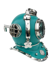Casco de Buceo Náutico Verde, Casco Decorativo de Marinero, Réplica Vintage de Casco de Buceo en Aguas Profundas, Estilo Steampunk Marino - Product Image 3