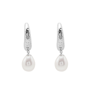 ต่างหูเงินแท้ S925 ประดับมุกน้ำจืดสีขาวรูปไข่ธรรมชาติ สำหรับผู้หญิง - Product Image 6