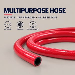 Manguera Multiusos Reforzada de PVC Rojo, Rollo de 100m, Tubería Flexible Trenzada para Transferencia de Agua y Aire, Proyectos Industriales, Directo de Fábrica - Product Image 1
