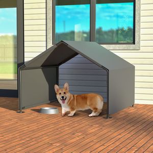 Tenda Portatile Grigia per Cani, Resistente all'Acqua, per Protezione in Giardino, Patio, Cortile e Casa - Product Image 3